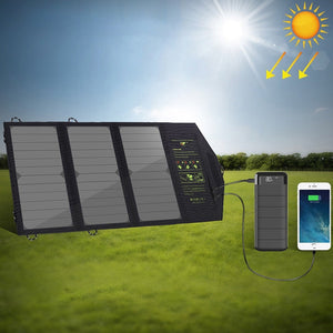 ALLPOWERS 5V 21W Portable Phone Charger Solar Charge Dual USB Output Mobile Phone Charger