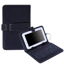 Load image into Gallery viewer, Universal Leather Keyboard Case for 10 inch Tablets Black
